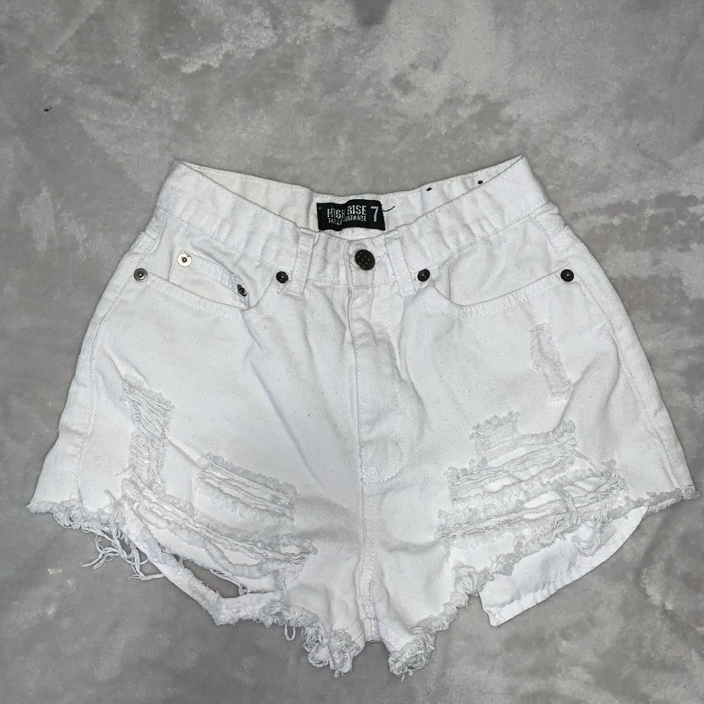 High Waisted Ripped Booty Shorts